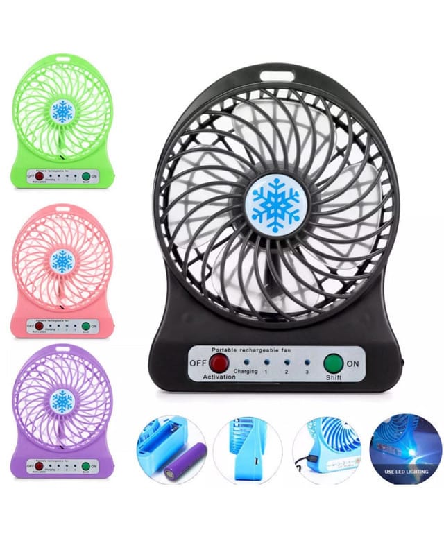 Портативний USB мінівентилятор з акумулятором Portable Mini Fan (настільний) – фото 1