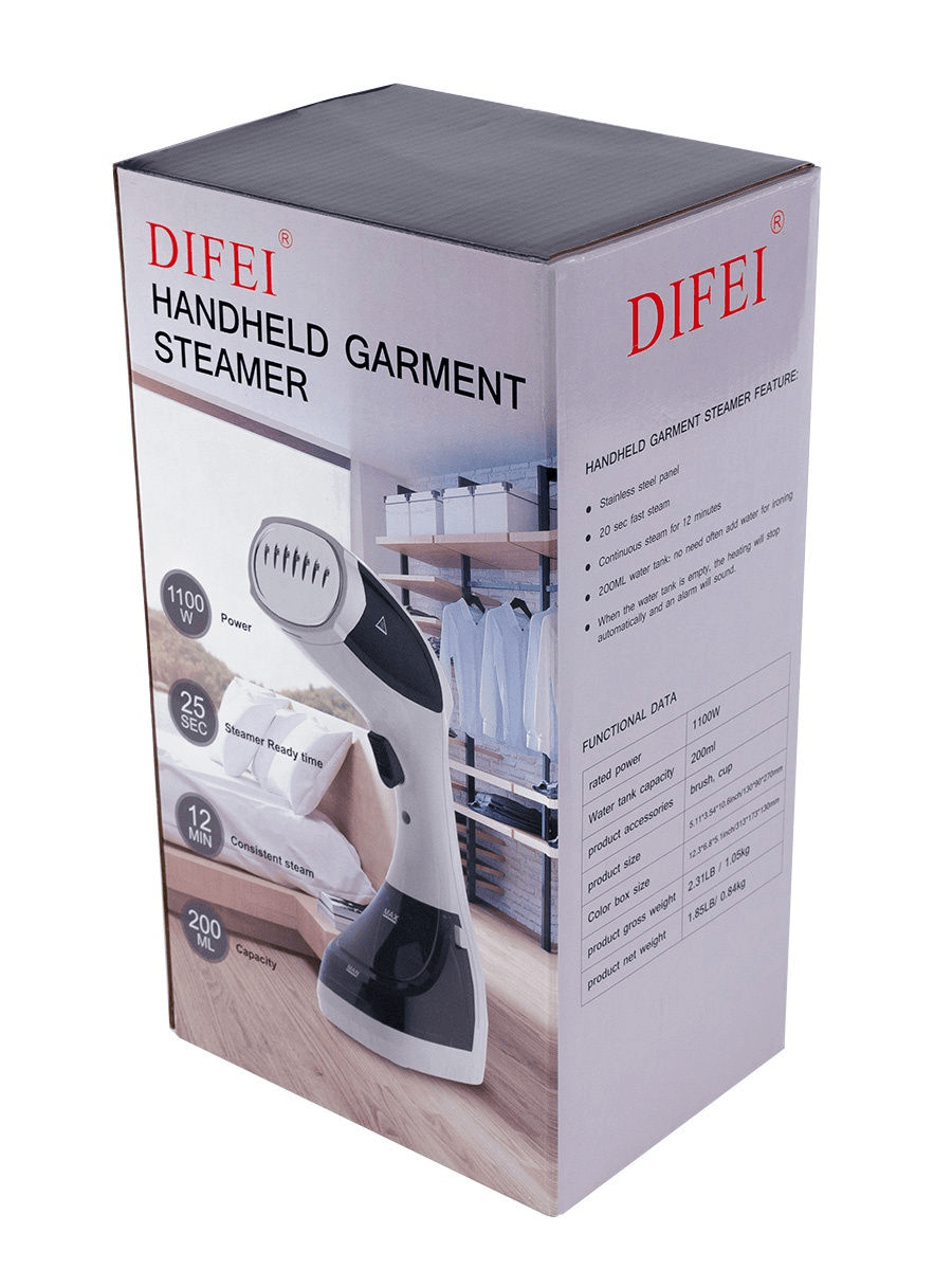 Відпарювач для одягу ручний 1100 Вт, парова праска Difei Handheld Garment Steamer DF-019A – фото 5