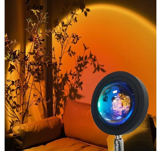 Проєкційний світильник Sunset Lamp з ефектом заходу сонця, світанку fm-23 – фото 5