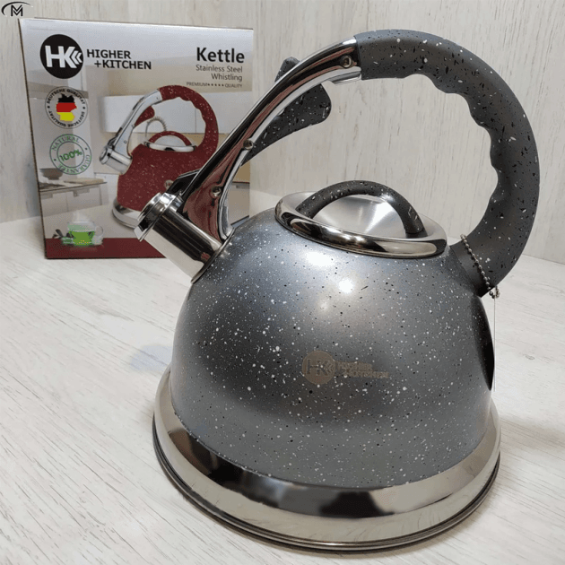 Чайник зі свистком гранітний HIGHER+KITCHEN ZP-021 3.5 л – фото 5