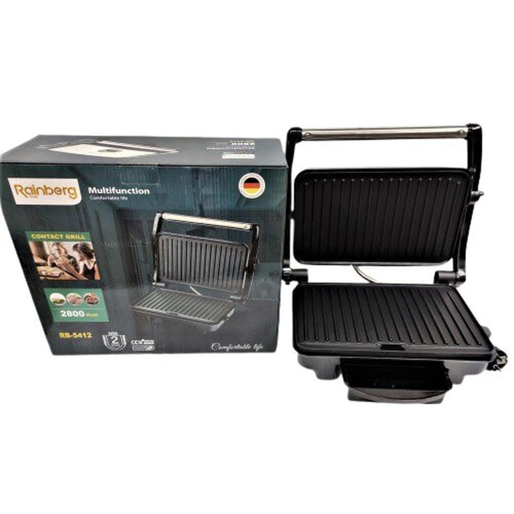 Притискний контактний електричний настільний гриль з індикатором нагрівання Rainberg RB-5412 2800W – фото 3