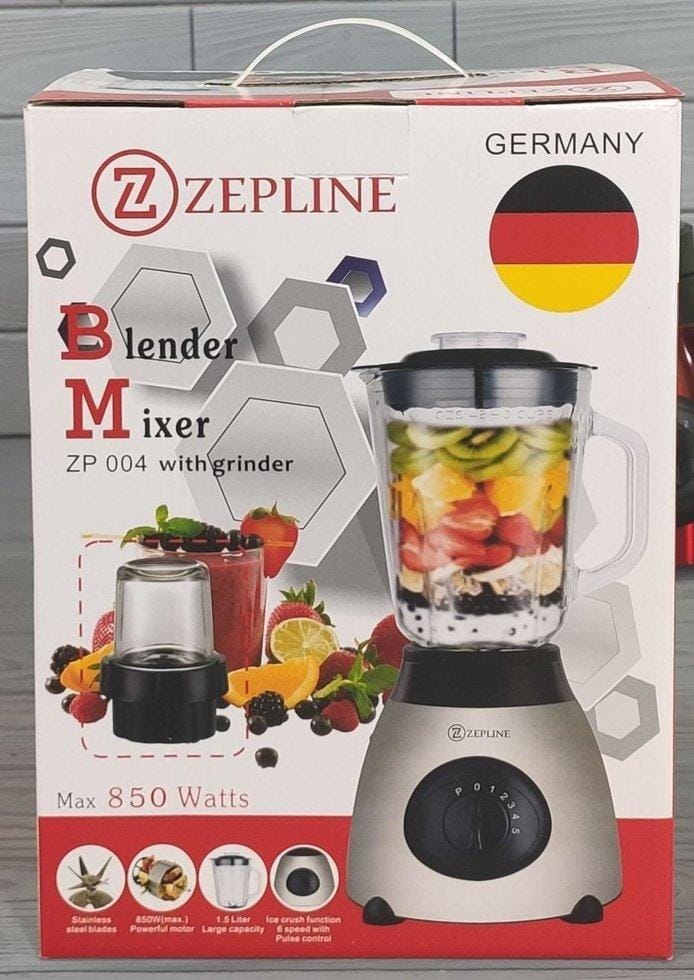 Блендер стаціонарний Zepline ZP-004. Блендер із подрібнювачем 850w – фото 3
