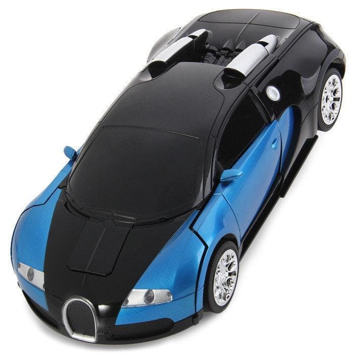 Машинка радіокерована трансформер Robot Car Bugatti Size12 СИНЯ ⁇ Робот-трансформер на радіокеруванні 1:12 – фото 2