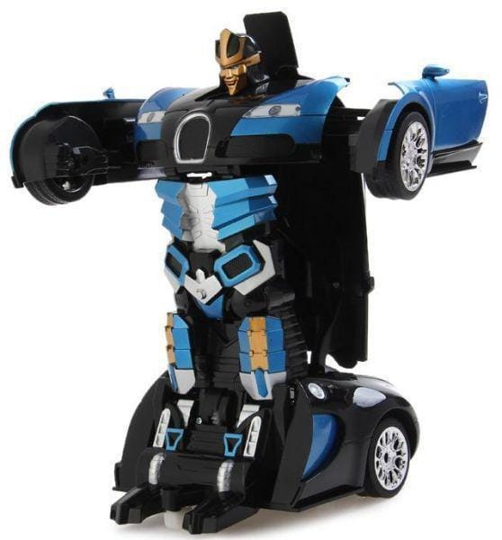 Машинка радіокерована трансформер Robot Car Bugatti Size12 СИНЯ ⁇ Робот-трансформер на радіокеруванні 1:12 – фото 5