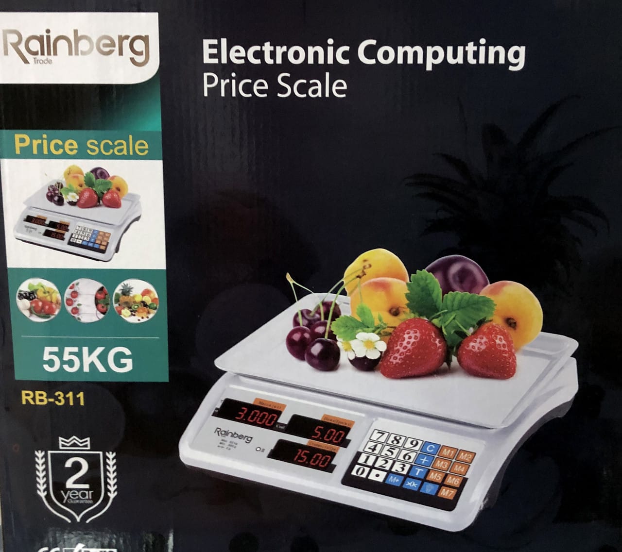 Ваги з лічильником ціни електронні торгові RAINBERG RB-311 до 55 кг – фото 1