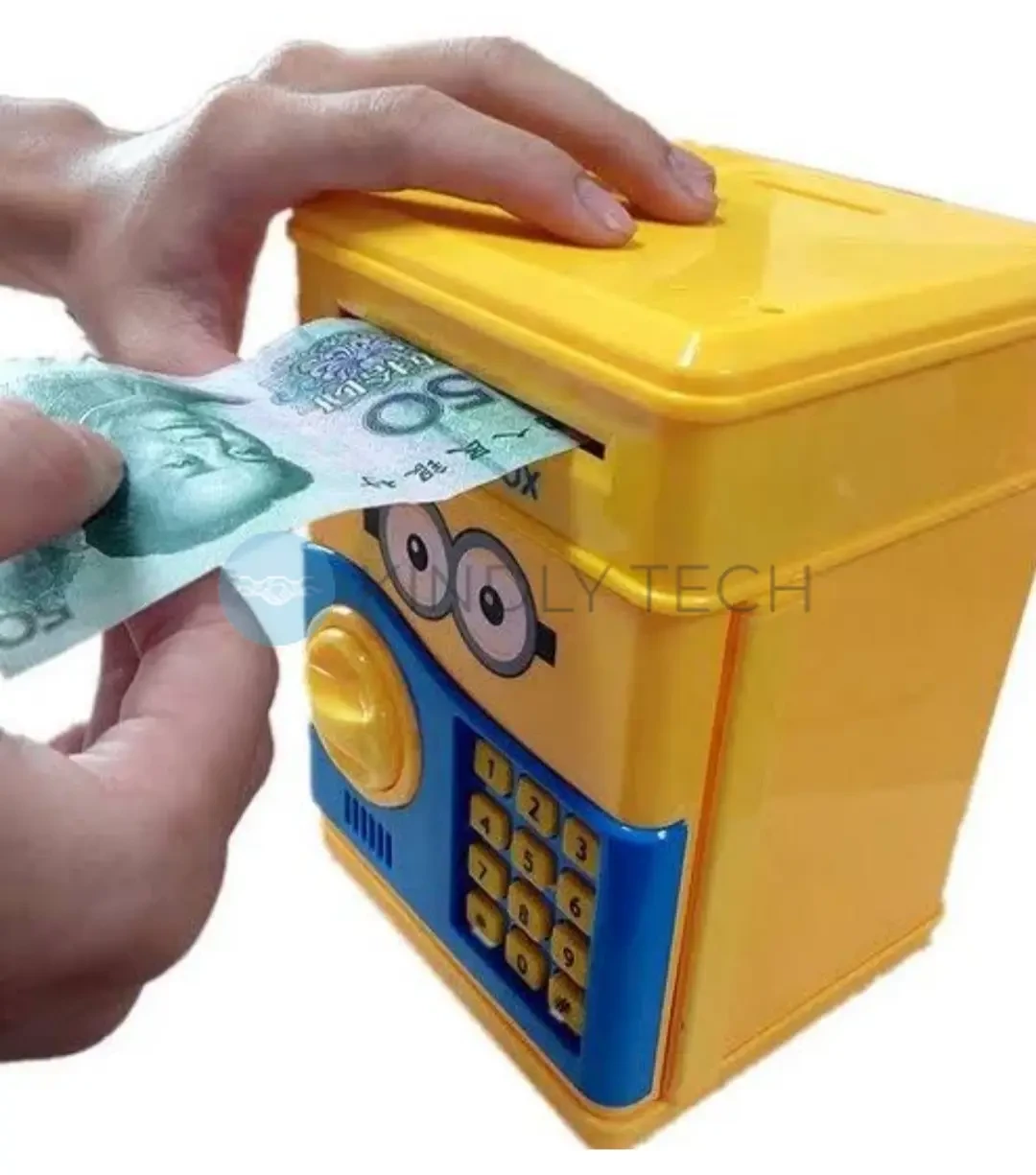 Копилка сейф дитячий “Міньйон із великими очима” з кодовим замком – фото 3