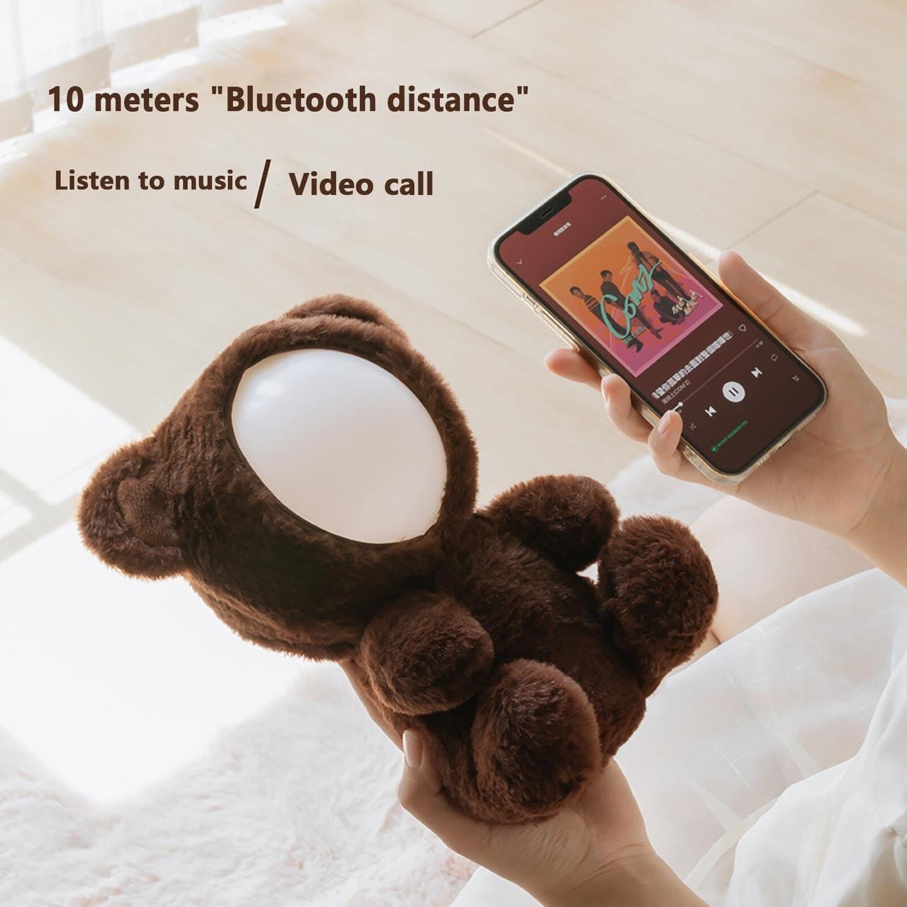 Іграшка-лампа LED у формі ведмедика або зайця з Bluetooth Нічник-колонка – фото 3