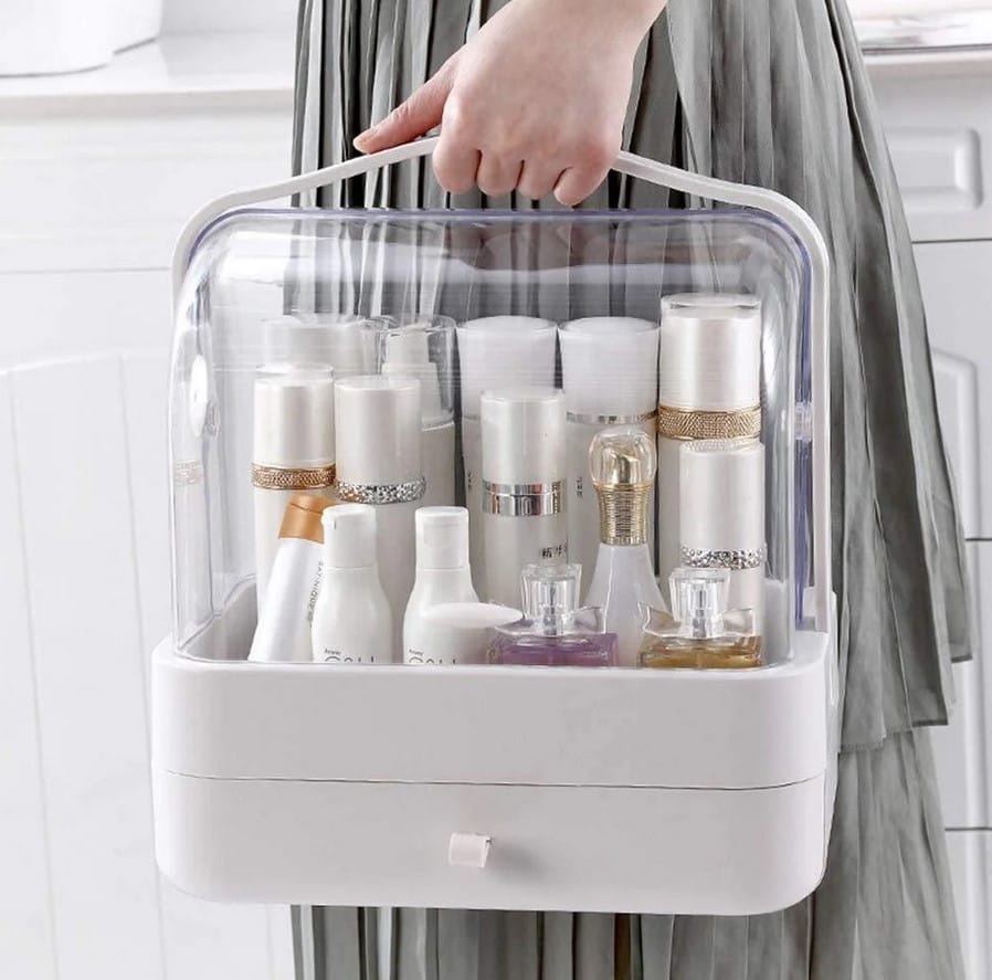 Органайзер для косметики 2 секции (розовий) YM206 Single Drawer | Косметический органайзер – фото 4