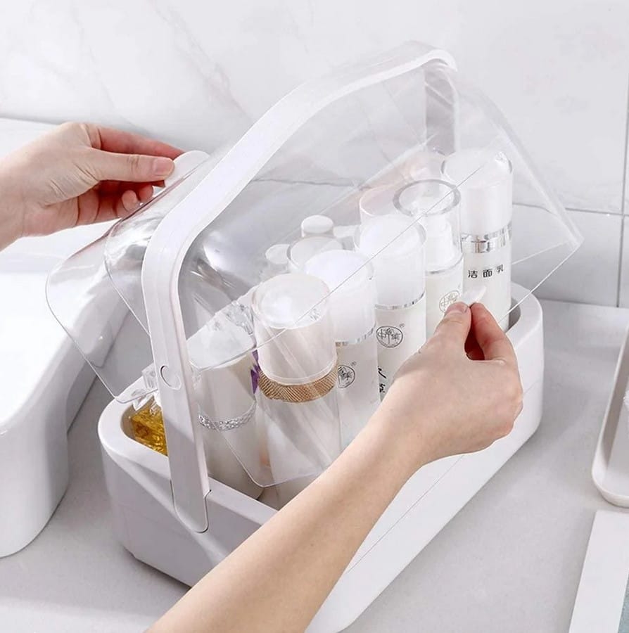 Органайзер для косметики 2 секции (розовий) YM206 Single Drawer | Косметический органайзер – фото 5