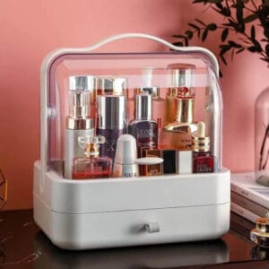 Органайзер для косметики 2 секции (розовий) YM206 Single Drawer | Косметический органайзер