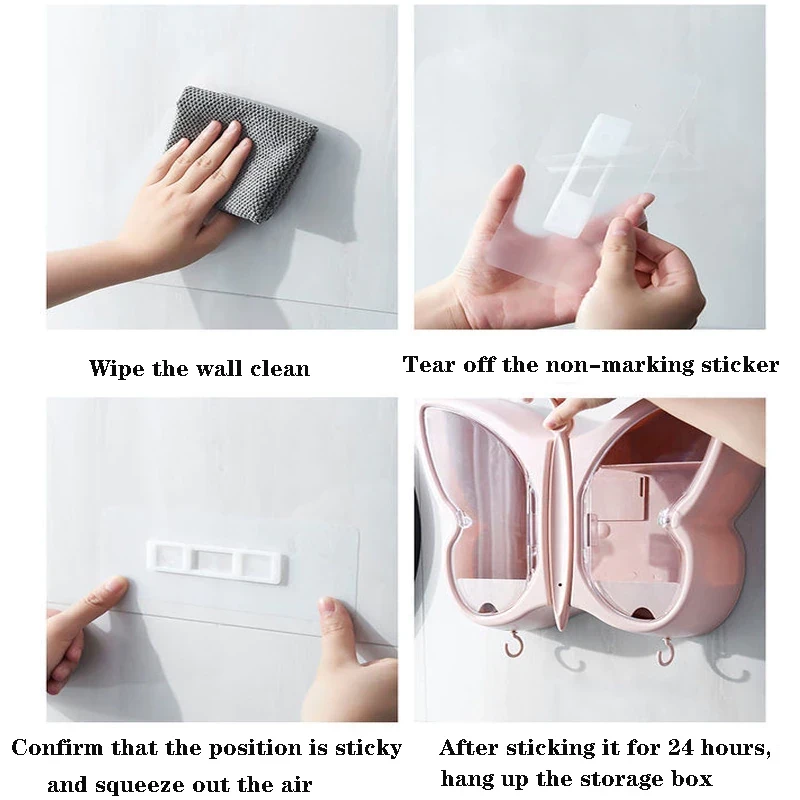 Органайзер-полиця для косметики “Метелик” (Рожевий) (W-32) – фото 1