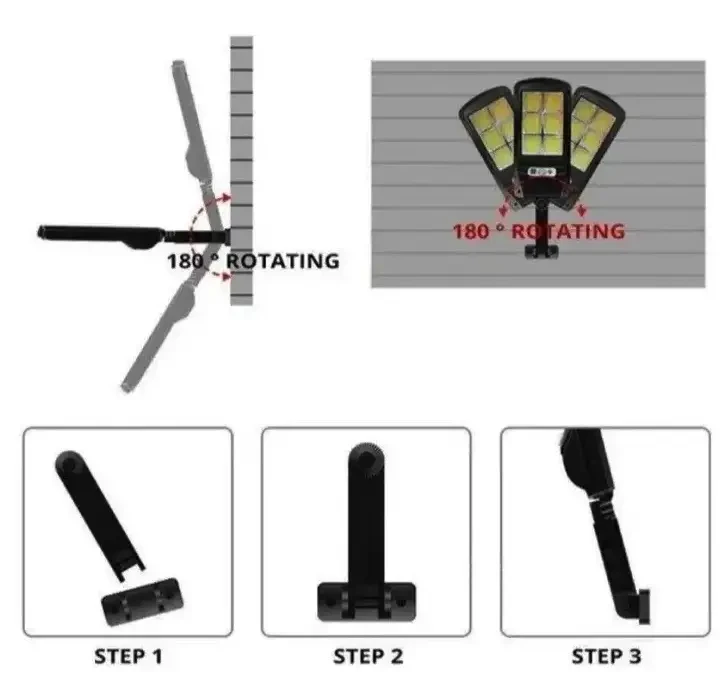 Вуличний ліхтар на стовп із пультом на сонячних батареях Solar Light 6COB – фото 8