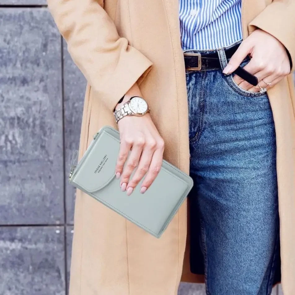 Гаманець ZL8591 ГОЛУБИЙ Wallerry ⁇ Жіночий клатч з екошкіри – фото 4