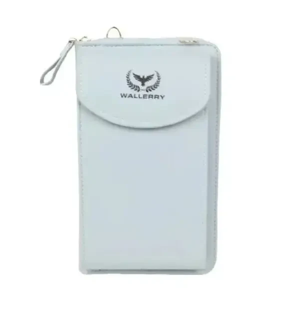 Гаманець ZL8591 ГОЛУБИЙ Wallerry ⁇ Жіночий клатч з екошкіри – фото 3