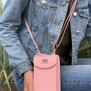 Жіночий гаманець-сумка Wallerry ZL8591 Рожевий