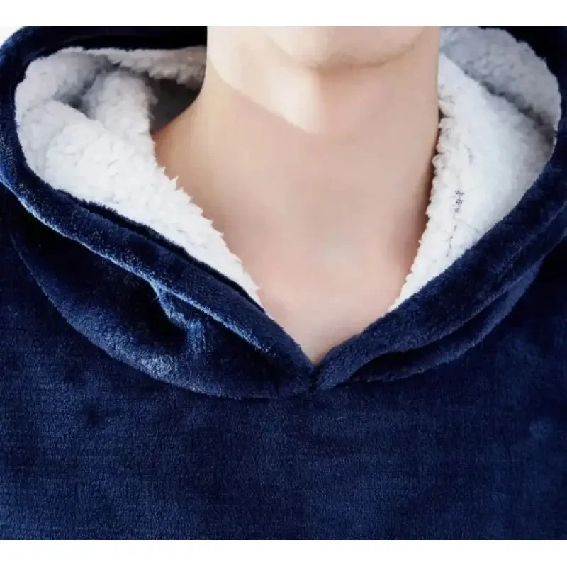 Толстовка плед із капюшоном Huggle Hoodie Синій – фото 1