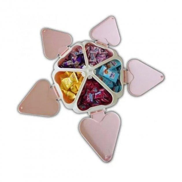 Органайзер для сладостей Peach Heart Shape 5 отсеков с подставкой для телефона – фото 1