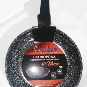 Сковорода 24 см темний граніт UNIQUE UN-5135 ⁇ Антипригарна сковорода ⁇ Гранітна сковорода