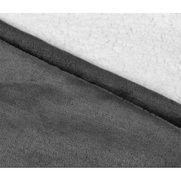 Толстовка плед із рукавами та капюшоном Huggle Hoodie оверсайз, тепле худі з великою кишенею для рук Чорний – фото 4