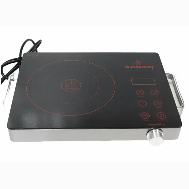 Настільна інфрачервона плита Crownberg CB-1324 (одна конфорка 2000 Вт) кераміка – фото 6