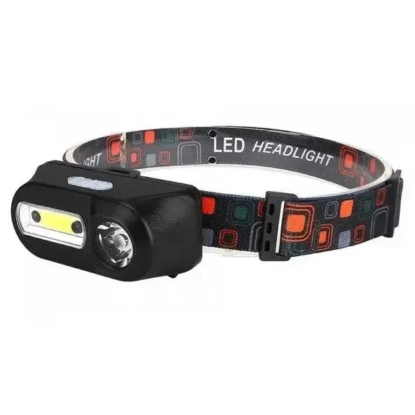 Налобний ліхтар BL 1801A/1804A COB XPE + сенсор 18650 USB charge ⁇ Ліхтарик на голову акумуляторний – фото 1