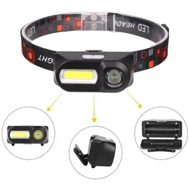 Налобний ліхтар BL 1801A/1804A COB XPE + сенсор 18650 USB charge ⁇ Ліхтарик на голову акумуляторний