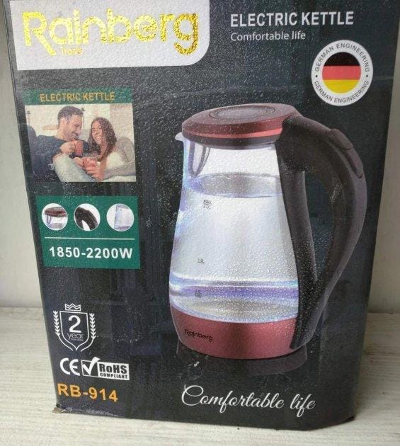 Електричний чайник Rainberg RB-914 скляний 2 л 1850 Вт – фото 4