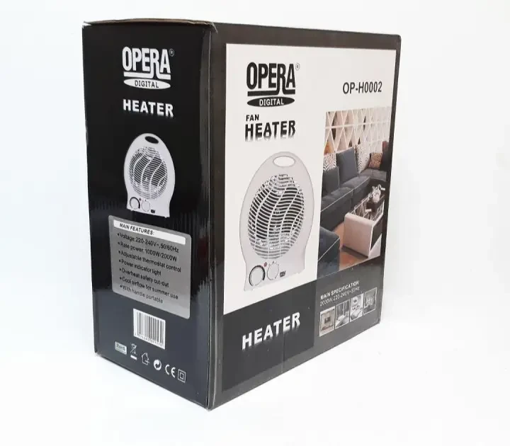 Електричний тепловентилятор Opera OP-H0002 Digital Heater тепловентилятор підлоговий настільний 2кВт – фото 1