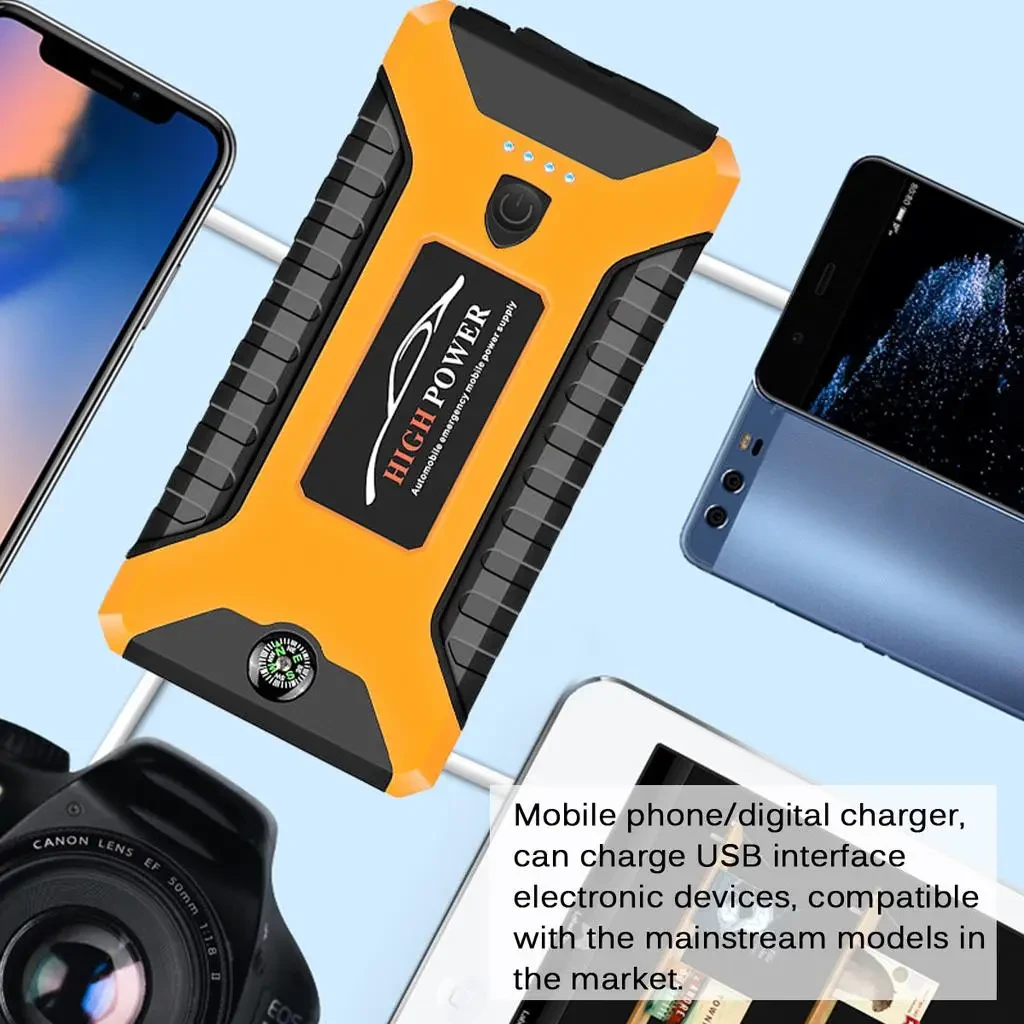 Пускозарядний автомобільний пристрій Jumpstarter 27JX 12В/2А з акумулятором на 99800mAh і ліхтарем ANS К – фото 4