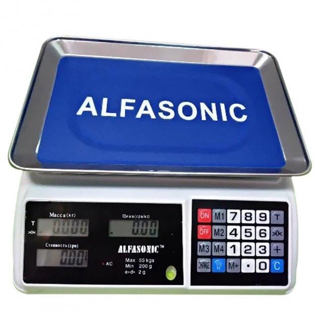 Ваги торговельні Alfasonik TS-P6416 до 50 кг Кнопки пластик – фото 2
