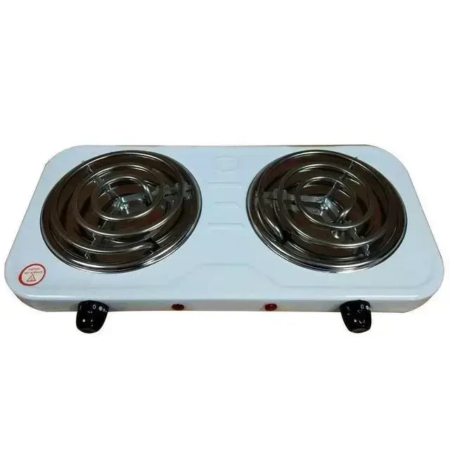 Електрична настільна плита дві конфорки Hot Plate HP-JX2020B спіральний тен, 2 кВт, 5 режимів Білий UKG – фото 7