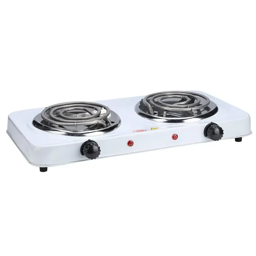Електрична настільна плита дві конфорки Hot Plate HP-JX2020B спіральний тен, 2 кВт, 5 режимів Білий UKG – фото 3