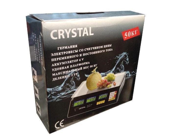 Ваги електронні торгові з лічильником ціни Crystal CT-500 до 50 кг – фото 2