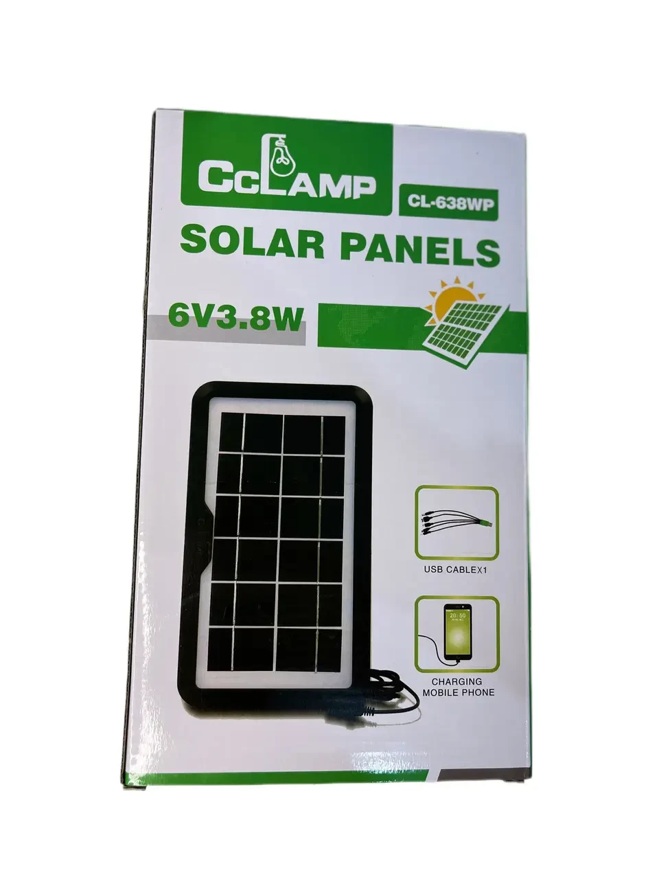 Портативна сонячна панель Cclamp CL-638wp 3.8 W 6 V IP65 – фото 1