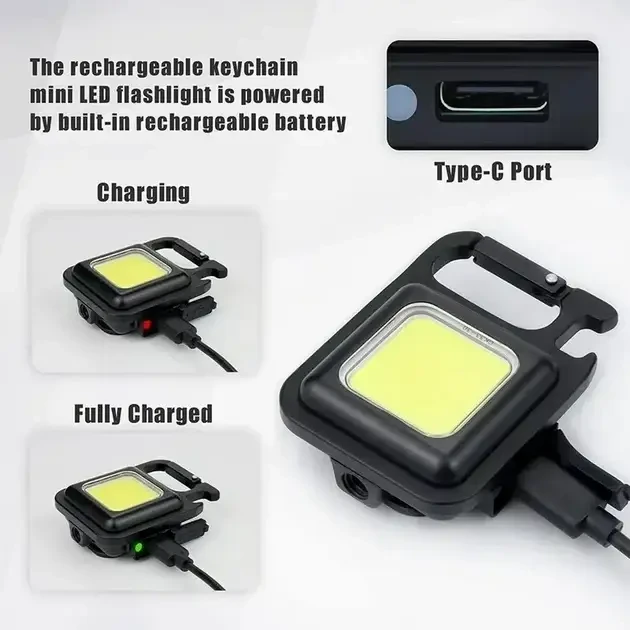 Багатофункціональний потужний акумуляторний ліхтарик 500mAh переносний Прожектор SH-J031-5WS – фото 2