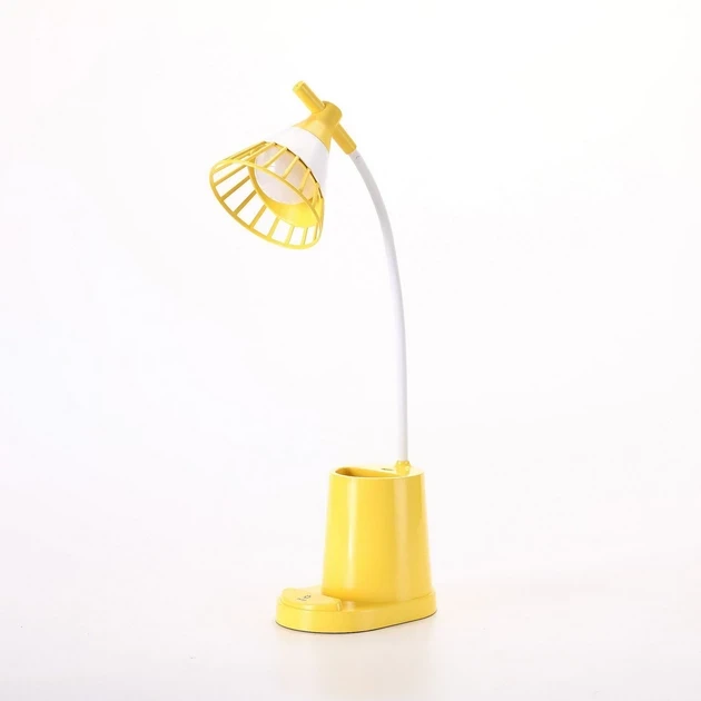 Лампа настільна DESKTOP LAMP EL-2176 з функцією Powebank 1200mAh, тримачем телефона жовта – фото 5