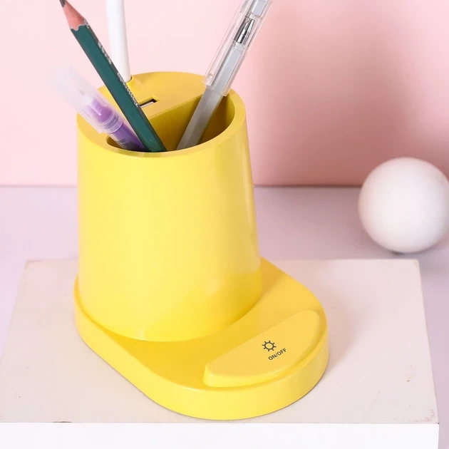 Лампа настільна DESKTOP LAMP EL-2176 з функцією Powebank 1200mAh, тримачем телефона жовта – фото 7