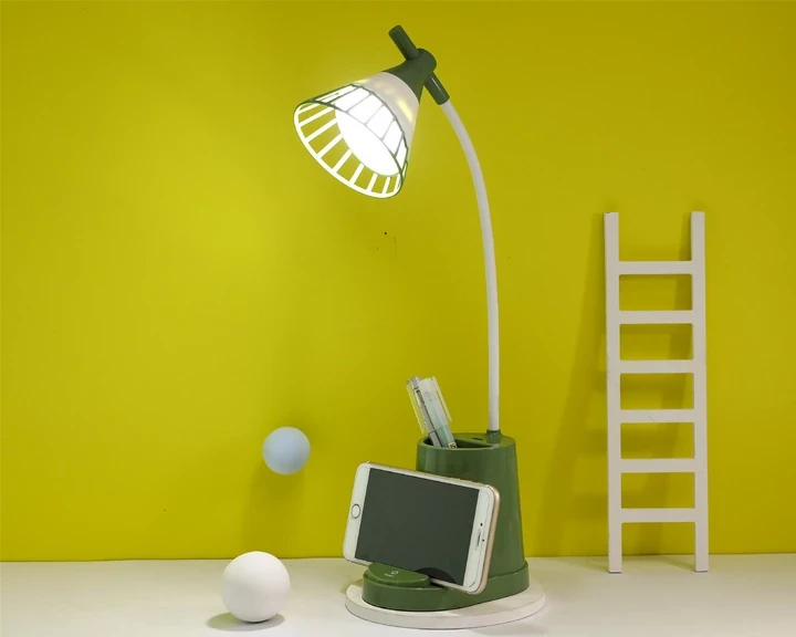 Лампа настільна на гнучкій ніжці DESKTOP LAMP EL-2176 зелена з функцією Powebank 1200mAh – фото 4