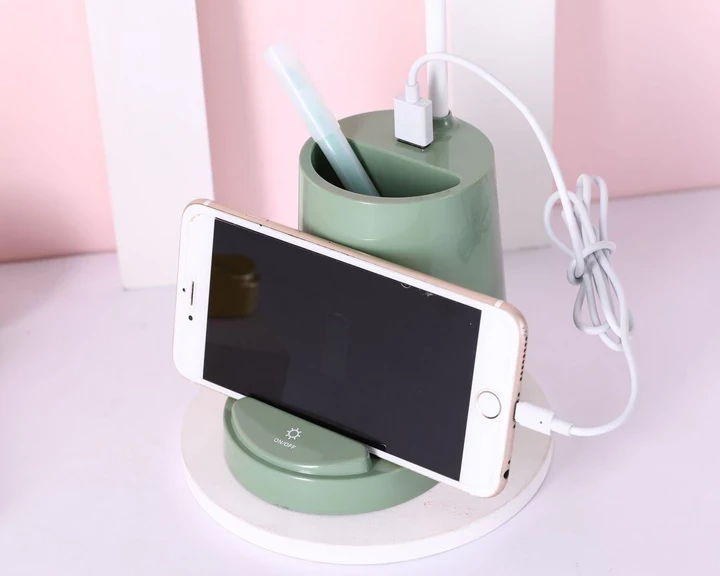 Лампа настільна на гнучкій ніжці DESKTOP LAMP EL-2176 зелена з функцією Powebank 1200mAh – фото 5