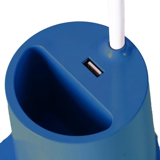 Лампа на гнучкій ніжці DESKTOP LAMP EL-2176 синій з функцією Powebank 1200mAh, тримачем телефона – фото 4