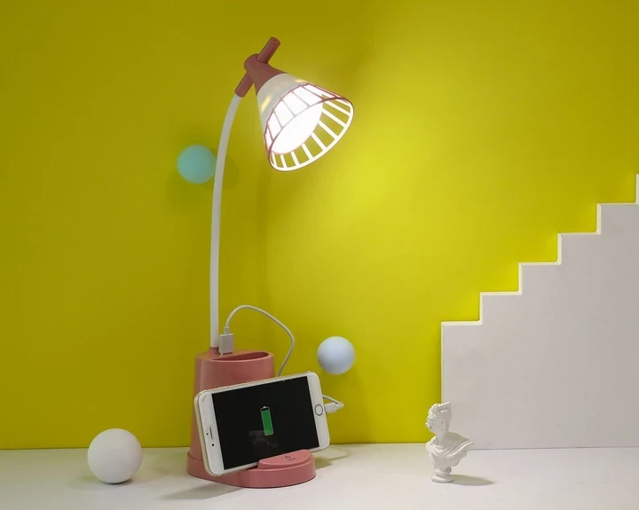 Лампа DESKTOP LAMP EL-2176 з функцією Powebank 1200mAh і тримачем телефона – фото 8