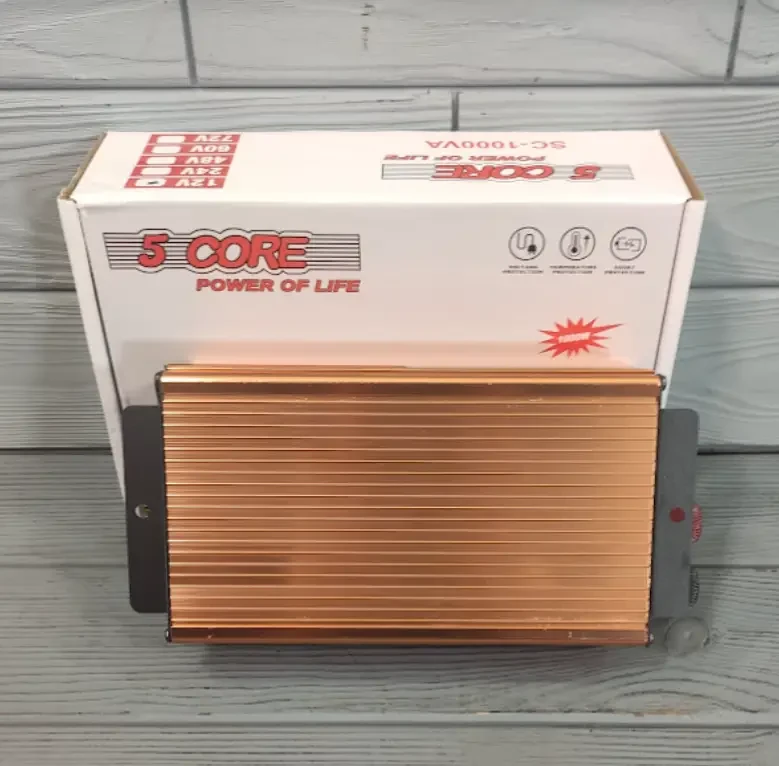 Перетворювач напруги 12V-220V 1000W/інвертор автомобільний 1000W 12 V UN-3054 (work 660W) – фото 1