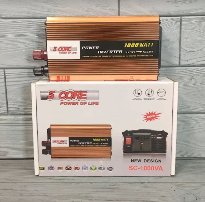 Перетворювач напруги 12V-220V 1000W/інвертор автомобільний 1000W 12 V UN-3054 (work 660W) – фото 2