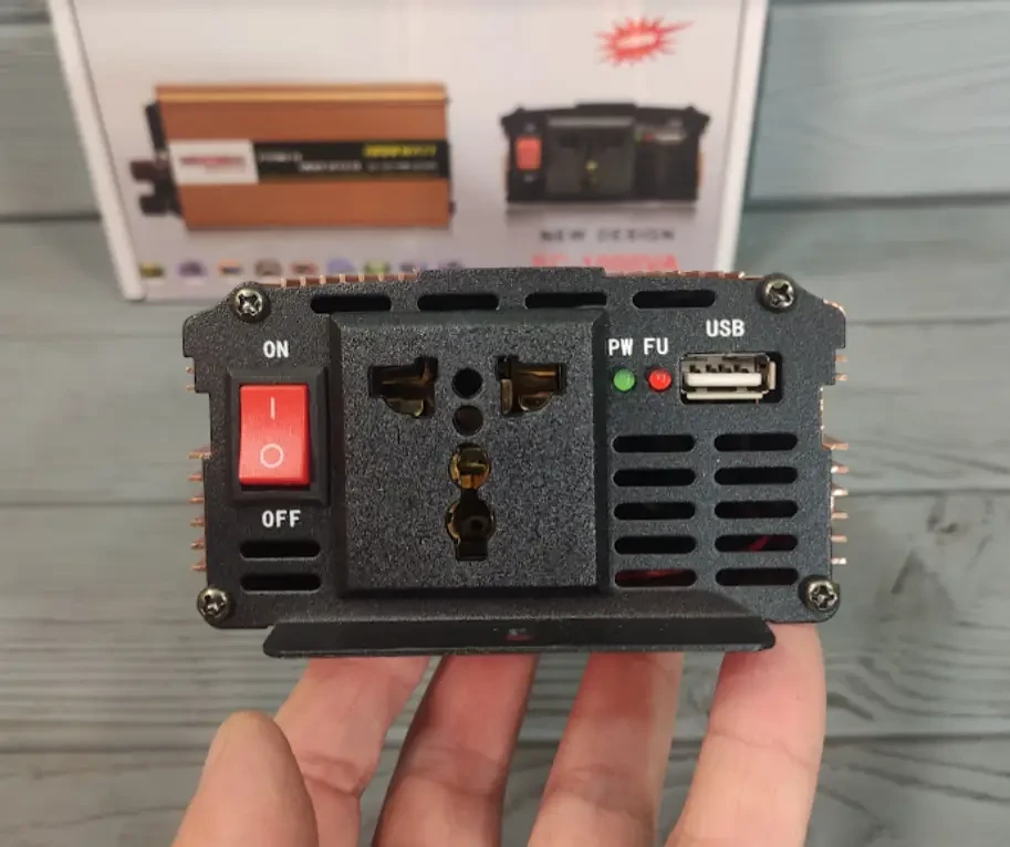 Перетворювач напруги 12V-220V 1000W/інвертор автомобільний 1000W 12 V UN-3054 (work 660W) – фото 4