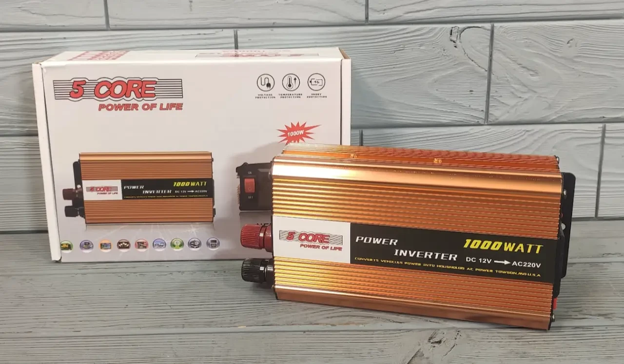 Перетворювач напруги 12V-220V 1000W/інвертор автомобільний 1000W 12 V UN-3054 (work 660W) – фото 3