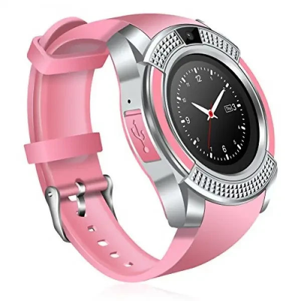 Годинник Smart watch V8 рожевий з камерою і sim-карткою – фото 3