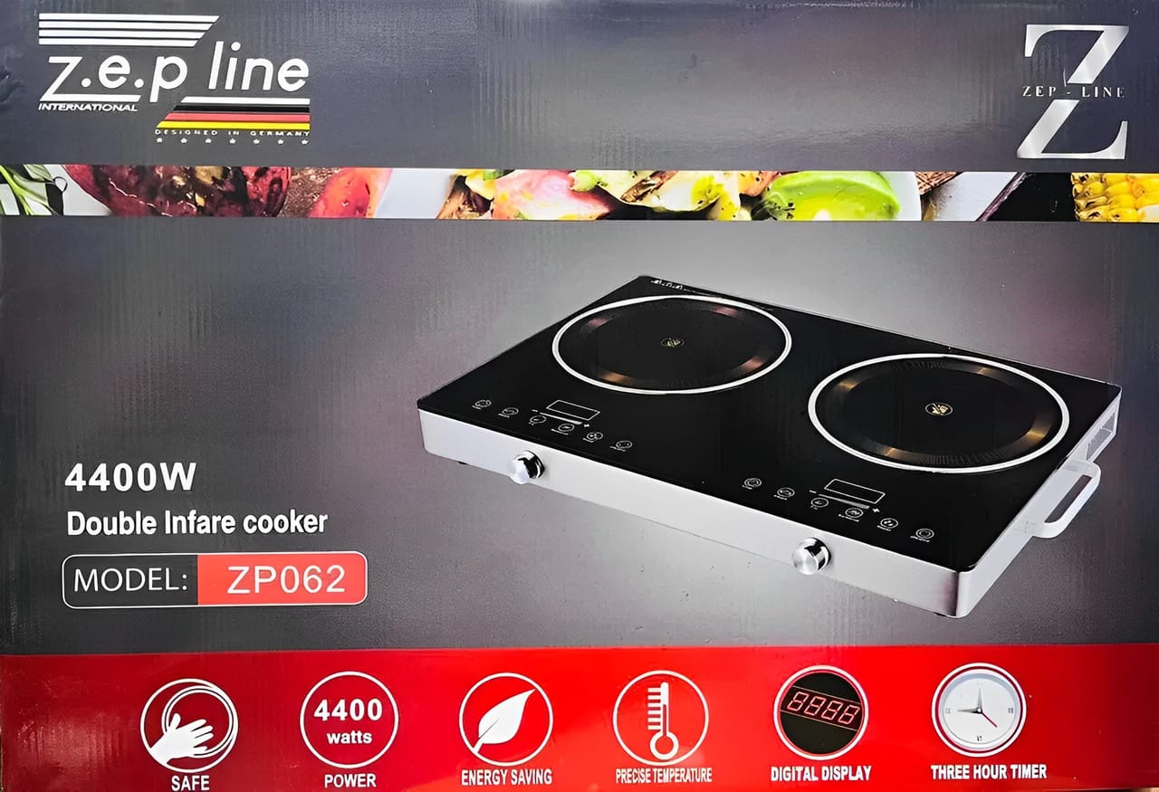Двоконфоркова інфрачервона плита Zepline ZP-062 ⁇ Електрична плита 4400 Вт ⁇ Електроплита двоконфоркова – фото 2