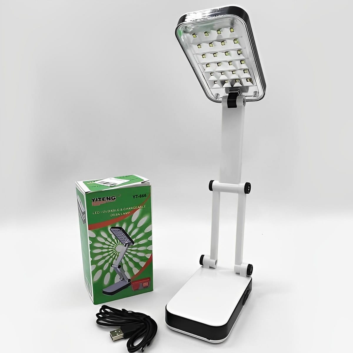 Настільна складана USB-лампа 24 LED, YT-666, Біла/Настільний світлодіодний світильник/ Лампа тра – фото 4