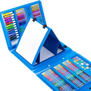 Набір для малювання Art Set (176 предметів) з мольбертом у валізці Блакитний