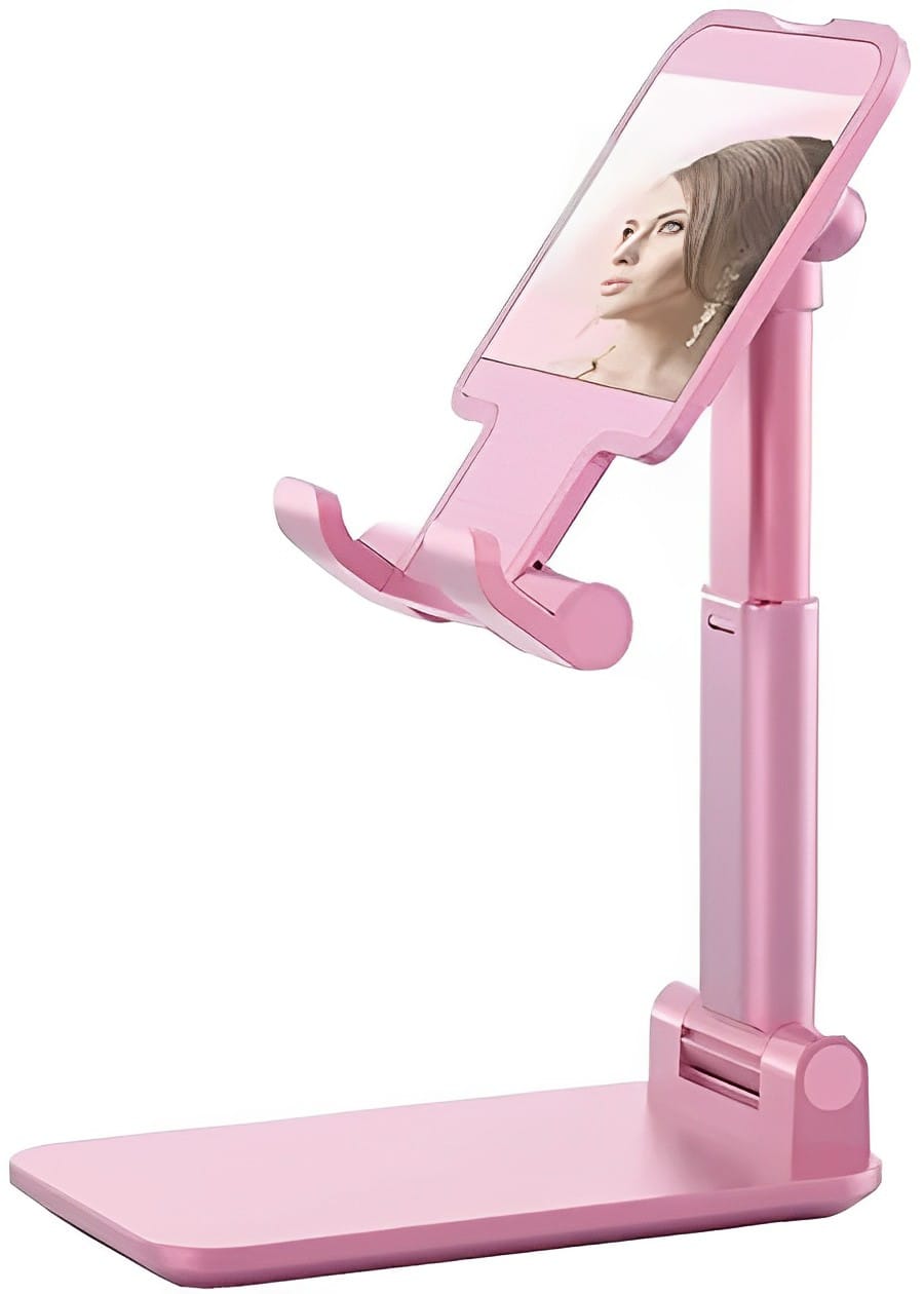 Настільна підставка тримач для телефона планшета Folding desktop phone stand Рожева – фото 3